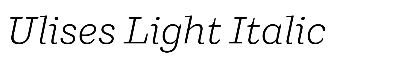 Ulises Light Italic